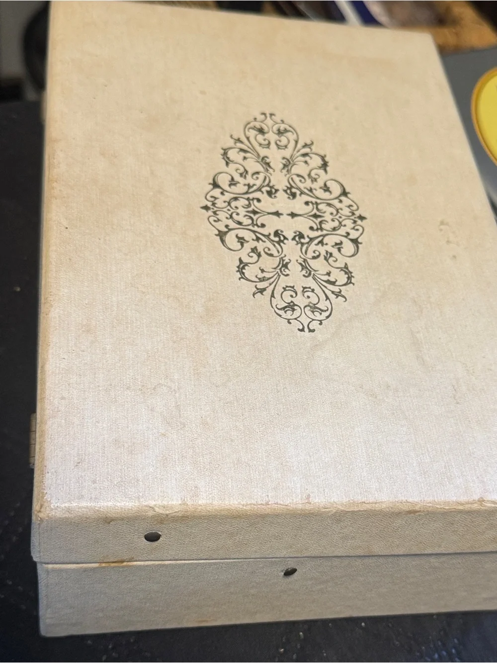 Vintage Purple Lined Jewelry Organizer Box